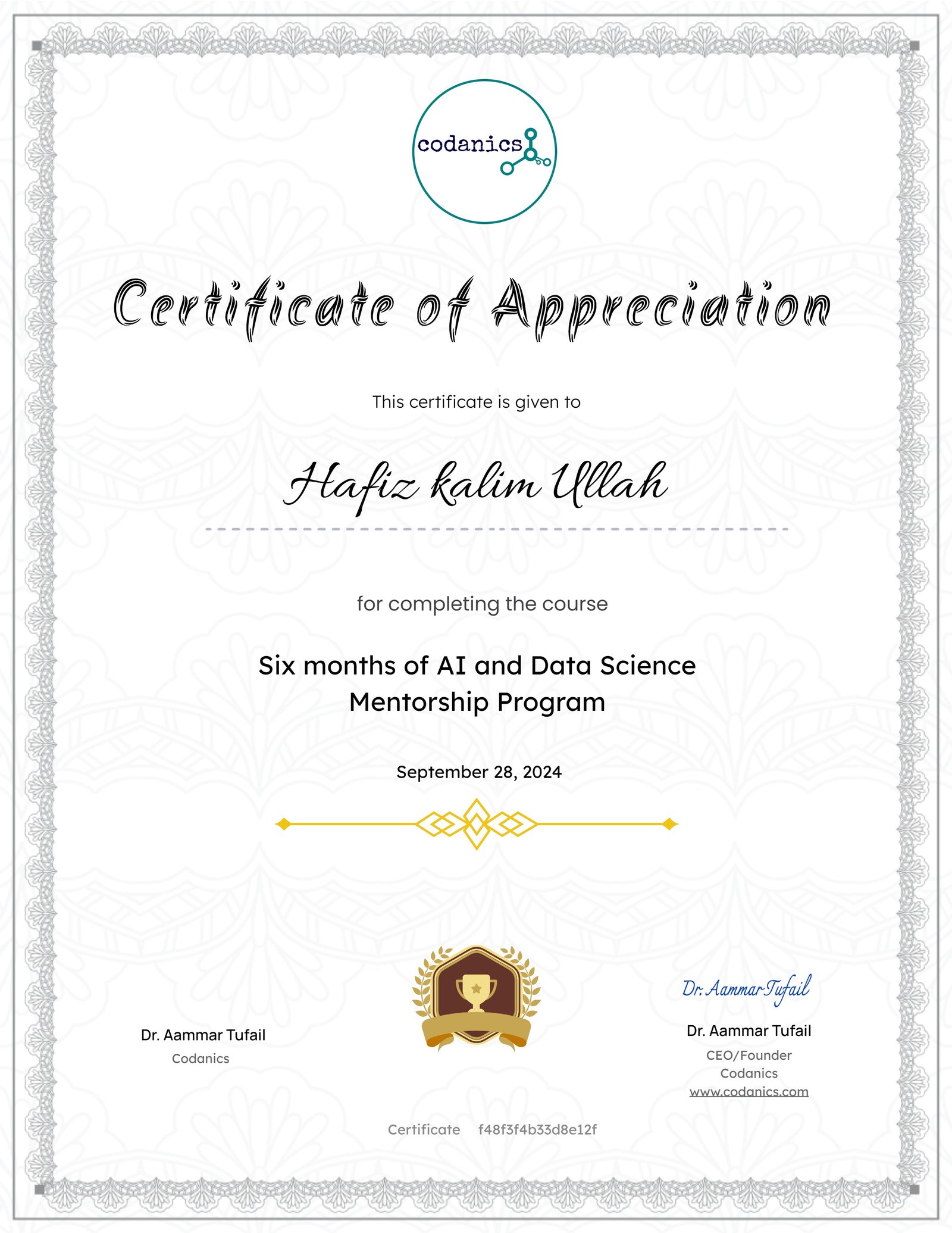 Six Months Of AI and Data Science Mentorship Program